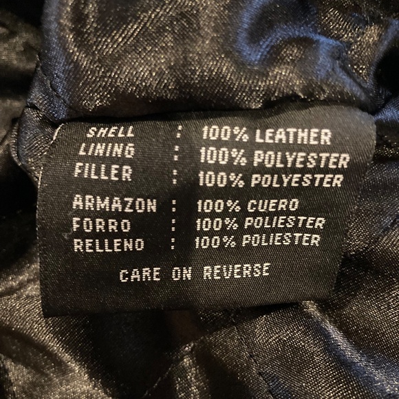 Vintage BILL BLASS Leather Bomber Jacket Black Size XXL - Picture 7 of 15